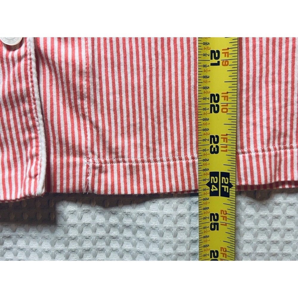 Lauren Ralph Lauren XL Monogram Striped Jersey Notched Collared Pink Pj Set - Picture 7 of 16